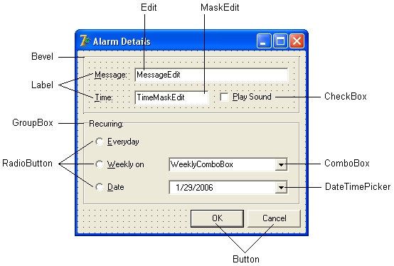 Delphi 7 09 21 для чего предназначен компонент button