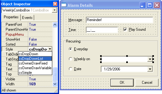 Delphi 7 09 40 для чего предназначен компонент button